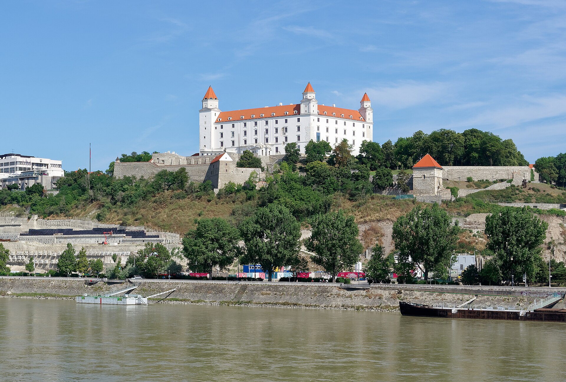 Bratislava Castle above the old town
